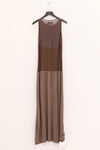 SWAYING 25 Early Autumn One-shoulder splicing bud vest dress SW-SW25PF2L02C2-ZONG Brown